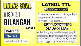 MENGENAL SOAL TPS TEORI BILANGAN (Latsol TTL 10 No 1-7)