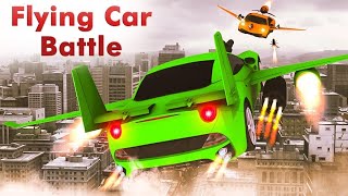 Car Flying Shooting Game - Robot Car in car games