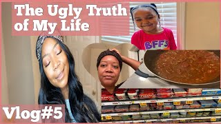 Vlog #5The Ugly Truth| Sick Family | Cooking | Tabitha Marie