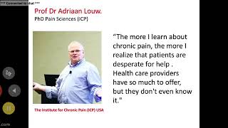 E-Expert Dr Mohammad Sidiq lecture on Pain Sciences & Recent Advances:A Physiotherapists perspective