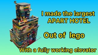 I built an apart hotel out of legos! With a fully working elevator (full tour of this too)