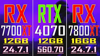 RX 7700XT vs RTX 4070 vs RX 7800XT || NEW DRIVER || PC GAMES TEST ||