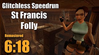 Tomb Raider 1 Remastered Glitchless Speedrun - St Francis Folly - 6:18