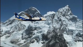 Flight past Mt EVEREST and Surrounding Peaks