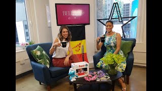 'BELLA TV Live!' Host Danita Chantel with Andrea Bonaiuto from Brussels Airlines