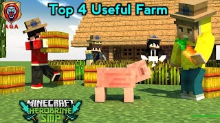 Top 4 Useful Farm in Herobrine Smp || Useful Farm