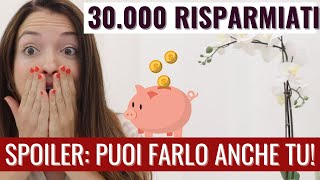 COME RISPARMIARE SOLDI: Ho Risparmiato 30000€ In 6 anni Guadagnando 1270 Euro Al Mese