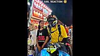 Cute Girl Shocking 😂 Reaction 🥰 Kawasaki Ninja Z1000 #publicreaction #girlreaction #shorts