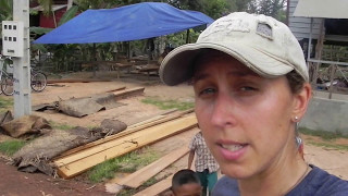 #3 CAMBODIA | House Build #3 MOTHER, FOUR KIDS and ONE BED - Tnung Village