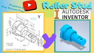 #Autodesk Inventor Y Roller Stud-  اوتوديسك انفنتور