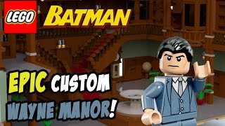 Custom Lego Batman's Wayne Manor Review!