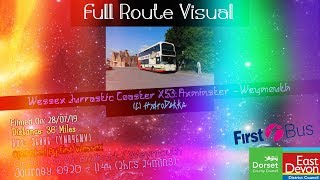 FRV | Wessex Jurassic Coaster X53: Axminster - Weymouth | (13th Most Scenic Route in Britain)