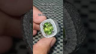 Natural green tourmaline 4.21 carats ntd origin mozambique, wa 0813-6540-1655 #gemstone #jewelry