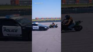 Police vs stunt girl #shorts #ytshorts #stuntgirl #tranding #automobile #bikerider #ninja #drifting