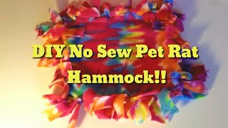 DIY No Sew Pet Rat Hammock!! (Easy!)