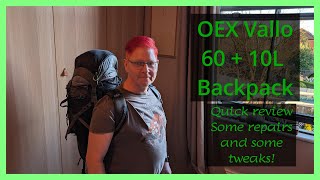 OEX Vello Backback 60L + 10L quick overview and some tweaks