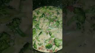 Baked gnocchi with ham and broccoli #food #recipe #shorts