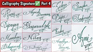 Calligraphy Signature | Part 4 | sk cursive art