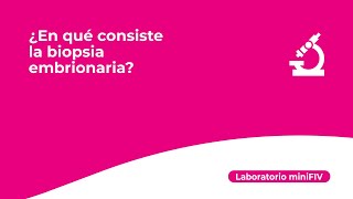 Biopsia embrionaria: ¿en qué consiste? ¿cómo la hacemos? | Laboratorio miniFIV