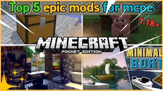 Top 5 epic mods for minecraft pocket edition || Best Minecraft mods 1.18 || N5 Gamer