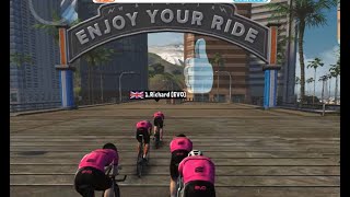 The Supersonic Six take on the Magnificent 8 Zwift ZRL TTT race