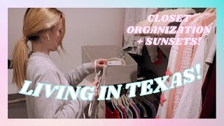 LIVING IN TEXAS, CLOSET ORGANIZATION + SUNSETS 2023 | JEBeauty