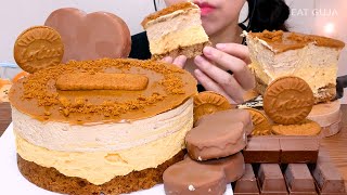 🤎로투스 케이크와 초콜릿🍫 샌드과자 누가바이트 디저트 먹방 Lotus Cake Chocolate Dessert Mukbang