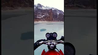 Bike Ride on Frozen Attabad lake, Hunza Valley