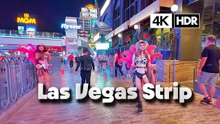 🇺🇸 Las Vegas🌆 Strip Walking Tour | 🗼 Paris Hotel, 🎰 Casinos, 🌊 Bellagio Fountains 4K HDR