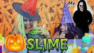 DESAFIO DA SLIME DE HALLOWEEN E O MISTER APARECEU