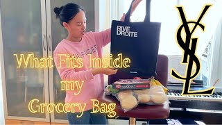 MY GROCERY BAG RIVE DROITE YSL | WHAT FITS INSIDE