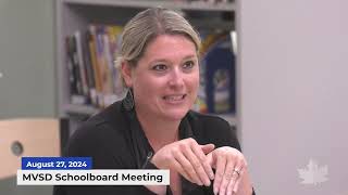 MVSD School Board Meeting | 08/27/2024