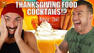 Bartender Reacts To WEIRD Thanksgiving Meal Cocktails!?