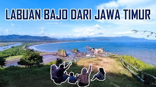 RELA NAIK BUKIT UNTUK PEMANDANGAN DI ATAS PANTAI TELUK LOVE PAYANGAN JEMBER