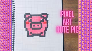 Pixel art idea✍️ How to draw pixel art / How to draw pixel Pig 🐷