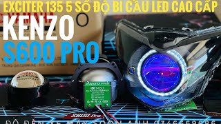 KHÁCH AN GIANG - EXCITER 135 5 SỐ ĐỘ BI CẦU LED KENZO S600 PRO _ #exciter135 #độ #bicầu 0346669686