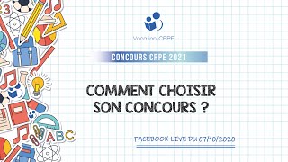 CRPE 2021 ～ COMMENT CHOISIR SON CONCOURS ?