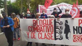 Manifestación por las pensiones y los servicios públicos.