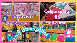 Fin de curso🥳 Precios de cuadernos y materiales en recorrido express Walmart #útilesescolares #vlog