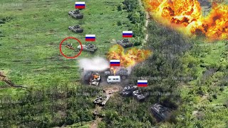 Terrifying!! How Ukrainian Drones Successfully Destroyed Russian Troops on the Vuhledar Front Line