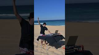 Doing the IMPOSSIBLE? DJing on a beach LIVE #shorts #beach #music