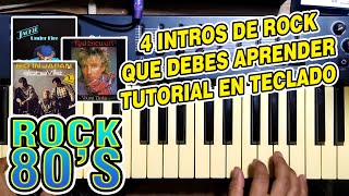 4 INTROS DE ROCK QUE DEBES APRENDER (TUTORIAL EN TECLADO)