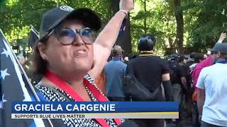 Protesters clash in downtown Portland; federal officers declare unlawful assembly