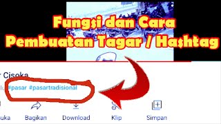 Fungsi dan Cara Pembuatan Tagar/Hashtag