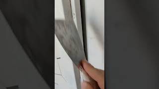 Grey stucco for wood door frames #shorts  #diy #tipsandtricks #tips #carpenter  #woodworking #wood