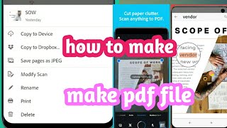 How To Make Pdf File In Mobile | Adobe Scan: PDF Scanner with OCR, PDF Creator