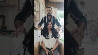 Wife New hair cut #haircutting #haristyle #girlharicute #newharistyle #shortsvideo #virelvideo