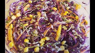 mixed salad Chinese cabbage and red cabbage.