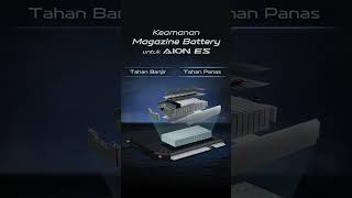 Baterai LFP dari Aion yaitu Magazine Battery 2.0, tahan air, dan sudah diuji tembak peluru.