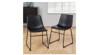 Industrial Faux Leather Kitchen Dining Chair